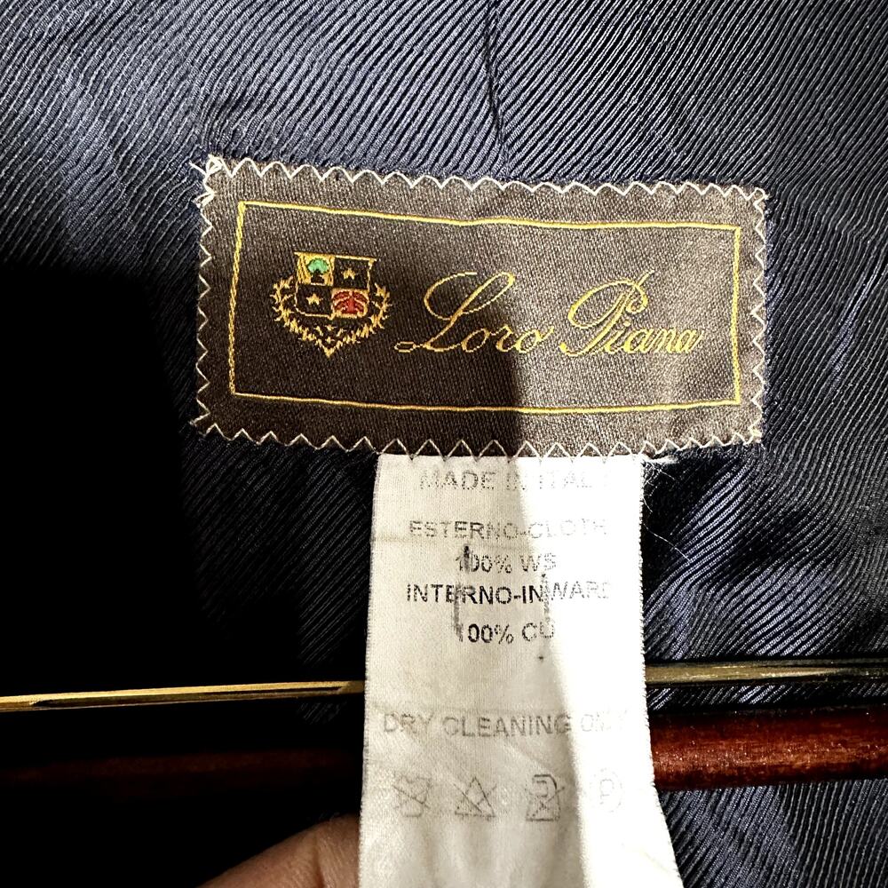 Loro Piana Storm System Trench Coat 100% Cashmere Single Breasted Black 54 - Picture 3 of 5